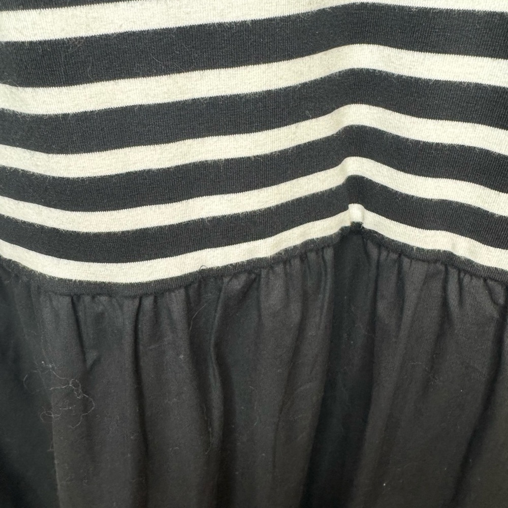 J. Crew Black and White Cotton Womans Striped Dress - Picture 3 of 5